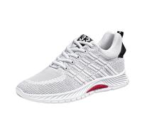Generisch Scarpe da uomo per il tempo libero con regolazione dell'altezza integrata, sneaker in rete traspirante, design leggero con lacci per attività quotidiane, tacco a zeppa invisibile per un