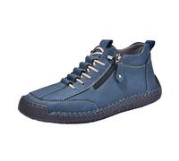 Generisch Scarpe da uomo per il tempo libero da uomo, stile retrò, alta, per il tempo libero, scarpe da uomo, scarpe giapponesi, Blu scuro, 40 EU
