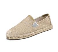 Generisch Scarpe da uomo per il tempo libero, traspiranti, in lino, eleganti, espadrillas, da pesca, per l'uso quotidiano, comode, antiscivolo, per l'estate e le vacanze