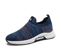Generisch Scarpe da uomo, slipon, scarpe da corsa su strada, traspiranti, comode, leggere, da corsa, da ginnastica, da jogging, in rete, per il tempo libero, 4/8/10 cm di altezza, Blu scuro, 8 cm
