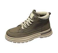 Generisch Scarpe da uomo Spring and Autumn British Style Retro High Top Work Shoes Trendy Versatile Thick Sports Casual Ankle Boots Scarpe da uomo 45,5, cachi, 39 EU