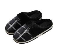 Generisch Scarpe da uomo tradizionali moda invernale pantofole tinta unita calde comode scarpe uomo scarpe uomo business blu, Nero , 44 EU
