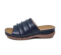 Generisch Scarpe estive da donna, comode sandali da donna da infilare, traspiranti, casual, da spiaggia con zeppa, per la passeggiata quotidiana all'aperto, estate, primavera, Blu, 38 EU