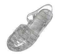 Generisch Scarpe estive da donna piatte, sandali Jelly da donna, morbidi sandali da spiaggia, sandali per il tempo libero, comodi sandali in gomma trasparenti, sandali estivi alla caviglia eleganti