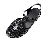 Generisch Scarpe estive da donna piatte, sandali Jelly da donna, morbidi sandali da spiaggia, sandali per il tempo libero, comodi sandali in gomma trasparenti, sandali estivi alla caviglia eleganti