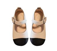 Generisch Scarpe estive primi passi da ragazza, eleganti, antiscivolo, per bambini, Mary Jane, da principessa, da comunione, da sera, per bambini, abiti da palcoscenico e occasioni festive, beige., 29