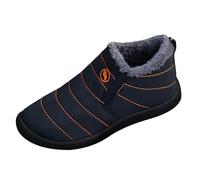 Generisch Scarpe giallo senape da donna 2025 grandi scarpe fredde e stivali senza cotone con vecchi stivali ispessiti, scarpe casual calde alte 40, Blu marino, 37 EU