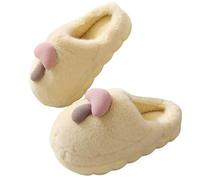 Generisch Scarpe in tela da donna in schiuma Retro Soft Warm Slip On Christmas Slippers Cute Checkered Cozy Indoor Outdoor Slippers Scarpe Donna Stivaletti 38, giallo., 41 EU