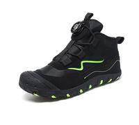 Generisch Scarpe invernali calde e spesse per bambini, stivali da neve a cinque dita, ideali per le giornate fredde, robusti e comodi per ragazzi, Nero , 28 EU