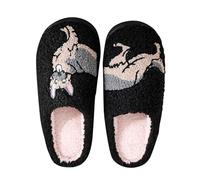 Generisch Scarpe larghe K Donna Coppie Inverno Moda Modello Cotone Pantofole per Uomo Donna Confortevole Casa Calda Pantofole Business Scarpe Donna Con Fibbie, Nero , 37 EU