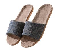 Generisch Scarpe nere da uomo invernali per pavimenti in legno, misto cotone e lino, per uomo e donna, con suola spessa, ideali per le scarpe classiche da uomo blu, Blu marino, 42 EU