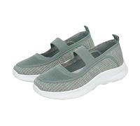 Generisch Scarpe ortopediche da donna estive per diabetici, scarpe da passeggio, slip on sneaker, leggere, traspiranti, scarpe da ginnastica comode, con supporto Arch, verde, 39 EU
