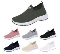 Generisch Scarpe ortopediche da donna, in rete, traspiranti, leggere, leggere, comode, scarpe da ginnastica per attività all'aperto, tinta unita, con ammortizzazione, scarpe estive, 35-40 EU, verde