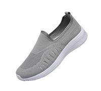 Generisch Scarpe ortopediche da donna per alluce valgo, traspiranti, leggere, senza lacci, comode per anziani, per il fitness, per tutti i giorni e il tempo libero, grigio., 40 EU