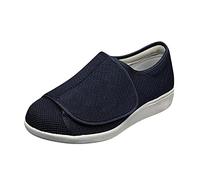Generisch Scarpe ortopediche diabetiche da uomo, per anziani, per diabetici, sneaker e scarpe sportive per uomo, facilmente regolabili, scarpe sanitarie, antiscivolo, Nero , 36