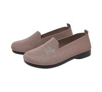 Generisch Scarpe ortopediche estive da donna, slip-on per il tempo libero, antiscivolo, suola profilata, scarpe da trekking, comode da camminare, leggere, eleganti, piatte, caffè, 36 EU
