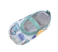 Generisch Scarpe per bambini a piedi nudi con design fumetto per divertirsi in acqua, sicurezza antiscivolo quando si gioca in interni ed esterni, verde, 22.5 EU