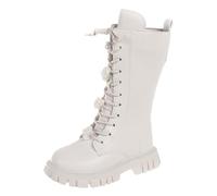 Generisch Scarpe per bambini, alla moda, piatte, comode e morbide, da principessa, leggere, con suola antiscivolo, traspiranti, per il tempo libero, dal design carino, bianco, 35.5 EU