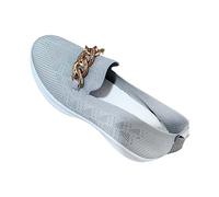 Generisch Scarpe per il tempo libero da donna, slip on scarpe da ginnastica piatte a piedi nudi, comode, leggere, da fitness, a maglia, comode ed eleganti, per il tempo libero all'aperto e tutti i