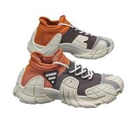 Generisch Scarpe per il tempo libero da uomo, sportive, alte, traspiranti, con piedi larghi, antiscivolo, scarpe da jogging, eleganti e belle, comode da trekking, colore nero, bianco, 43 EU