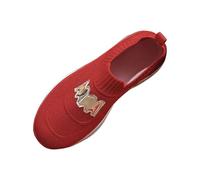 Generisch Scarpe per il tempo libero, scarpe basse da donna, nere, comode scarpe da trekking, scarpe antiscivolo con supporto per l'arco del piede, scarpe da donna leggere piatte, Colore: rosso, 36 EU