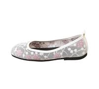 Generisch Scarpe piatte da donna in pizzo con cinturino e suola morbida in stile vintage romantico, per passeggiate estive in città e visite al caffè nelle mattine del fine settimana, Stile E03 rosa