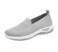 Generisch Scarpe piatte versatili traspiranti morbide casual per le mamme scarpe professioni di cura donna 43, grigio., 37 EU