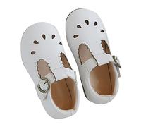 Generisch Scarpe primi passi per bambini e bambine, larghe, lavabili, in pelle, traspiranti, in tessuto a rete, senza piedi soffocanti, bianco, 16 EU