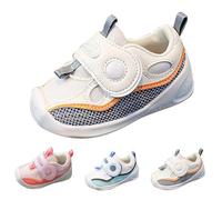 Generisch Scarpe primi passi per bambini, in rete, antiscivolo, traspiranti, per bambini, con suola morbida, antiscivolo, traspiranti, leggere, grigio., 26 EU