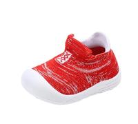 Generisch Scarpe primi passi per bambini, suola morbida, antiscivolo, traspiranti, supporto per i primi corridori, ragazzi e ragazze, 03 rosso., 20 EU
