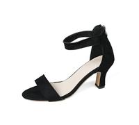 Generisch Scarpe sanitarie da donna eleganti sandali da donna per il tempo libero e il lavoro. Design a punta aperta per l'estate con tacco stretto per il comfort nella vita quotidiana., Nero , 36 EU