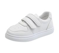 Generisch Scarpe sportive alla moda per ragazze con suola piatta spessa, comode scarpe casual per tutte le quattro stagioni in un design tinta unita, bianco, 35 EU