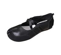 Generisch Scarpe sportive da donna alla moda, comode, in tinta unita, con punta divisa, ideali per l'uso quotidiano, Nero , 37 EU