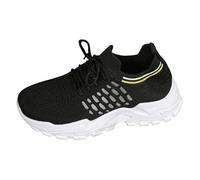 Generisch Scarpe sportive da donna, traspiranti, scarpe da corsa larghe, scarpe da ginnastica spesse, comode, da ginnastica, casual, per camminate, sport, eleganti, per il tempo libero, Nero , 37 EU