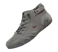 Generisch Scarpe sportive da uomo alla moda primavera e fondo piatto, rete leggera traspirante da infilare, comode, tinta unita, semplici. Caratteristiche: scarpe originali da uomo, grigio., 45 EU