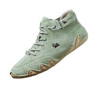 Generisch Scarpe sportive da uomo alla moda primavera e fondo piatto, rete leggera traspirante da infilare, comode, tinta unita, semplici. Caratteristiche: scarpe originali da uomo, Verde menta, 46 EU