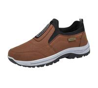 Generisch Scarpe sportive da uomo alla moda primavera e fondo piatto, rete leggera traspirante da infilare, comode, tinta unita, semplici. Caratteristiche: scarpe da uomo rosse, caffè, 41 EU