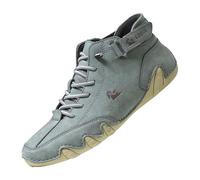 Generisch Scarpe sportive da uomo alla moda primavera e fondo piatto, rete leggera traspirante da infilare, comode, tinta unita, semplici. Caratteristiche: scarpe originali da uomo, verde, 47 EU
