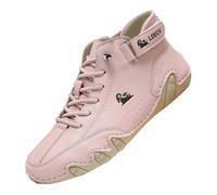 Generisch Scarpe sportive da uomo alla moda primavera e fondo piatto, rete leggera traspirante da infilare, comode, tinta unita, semplici. Caratteristiche: scarpe originali da uomo, Colore: rosa., 39
