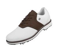 Generisch Scarpe sportive da uomo, antiscivolo, da golf, da uomo, eleganti, impermeabili, per camminate, trekking, sport, scarpe da corsa, suola morbida, per fitness, slipon, da golf, marrone, 44 EU