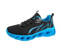 Generisch Scarpe sportive da uomo e donna, motivo fiamma, scarpe da corsa, scarpe da ginnastica, traspiranti, per attività all'aperto, fitness, palestra, camminate, jogging, tempo libero, Blu, 36 EU