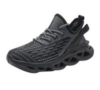 Generisch Scarpe sportive da uomo in rete, traspiranti, alla moda, leggere, per il tempo libero, per l'uso quotidiano, con assorbimento degli urti, suola flessibile, Nero , 41 EU