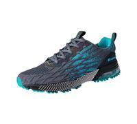 Generisch Scarpe sportive da uomo, leggere, con imbottitura d'aria, comode scarpe da corsa, antiscivolo, suola piatta, con lacci, scarpe da ginnastica larghe, scarpe basse, Celeste., 41 EU