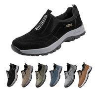 Generisch Scarpe sportive da uomo, per palestra, senza lacci, traspiranti, leggere, antiscivolo, per attività all'aria aperta, casual, per il tempo libero, Nero , 45 EU