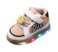 Generisch Scarpe sportive leggere per bambini, con suola morbida antiscivolo, piccole, bianche, comode per i piedi attivi dei bambini, giallo., 23 EU