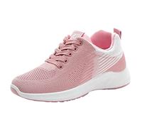 Generisch Scarpe sportive traspiranti stringate da donna, scarpe basse per il tempo libero, unisex, scarpe da lavoro leggere, sportive, traspiranti, Colore: rosa., 40 EU