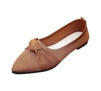 Generisch Scarpe sportive unisex traspiranti da donna con fiocco, comode, leggere, per l'uso quotidiano, primavera, estate e autunno, marrone, 36 EU