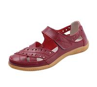 Generisch Scarpe stringate traspiranti da donna, scarpe basse per il tempo libero, unisex, in rete leggera, scarpe da lavoro sportive, traspiranti, foderate, Vino, 37 EU