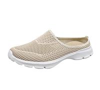 Generisch Scarpe stringate traspiranti da donna, scarpe basse per il tempo libero, unisex, leggere, scarpe da lavoro sportive, traspiranti, beige., 42 EU