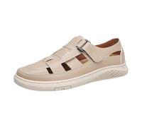 Generisch Scarpe traspiranti per il tempo libero da uomo: comode scarpe da infilare in rilievo con perforazioni, compagne quotidiane, materiali leggeri per la primavera, beige., 39 EU